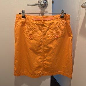 Talbots orange cotton skirt size 8